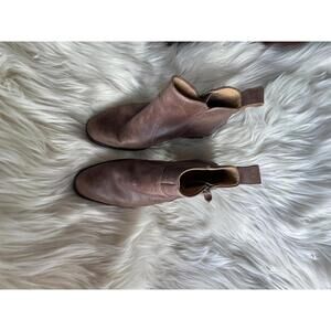 UGG Brown Leather Ankle Boots